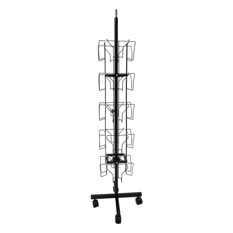Premium Retail Rotating Card Display Stand Pocket Black Greeting Card Rack For Cards 1
