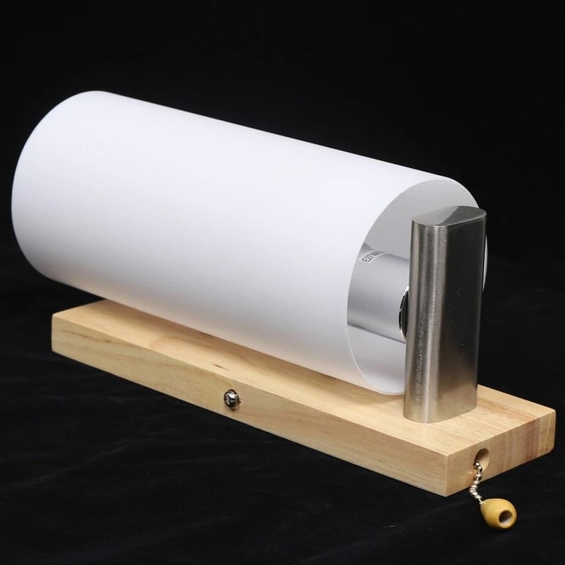 Modern Wooden Glass Wall Sconce Lamp For Bedroom Living Room 2