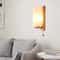 Modern Wooden Glass Wall Sconce Lamp For Bedroom Living Room 0