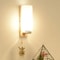 Modern Wooden Glass Wall Sconce Lamp For Bedroom Living Room 6
