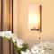 Modern Wooden Glass Wall Sconce Lamp For Bedroom Living Room 7