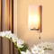 Modern Wooden Glass Wall Sconce Lamp For Bedroom Living Room 7