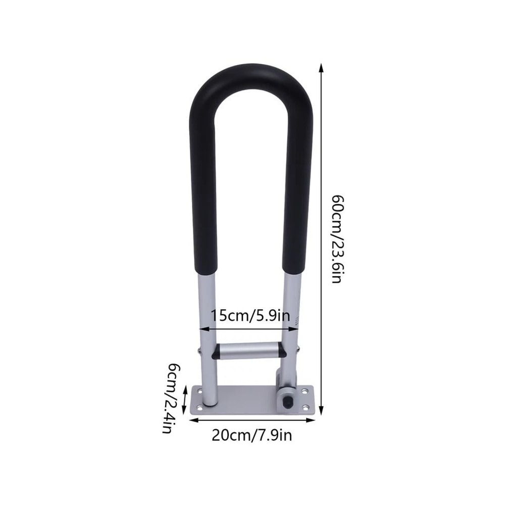 Premium Folding Toilet Support Rails Bathroom Grab Bars For Accessible Safety 5
