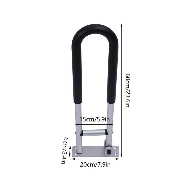 Premium Folding Toilet Support Rails Bathroom Grab Bars For Accessible Safety 5