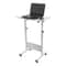 Adjustable Height Standing Desk Portable Laptop Workstation With Wheels 2