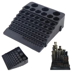 premium drill bit organizer & tool storage rack holes collet holder