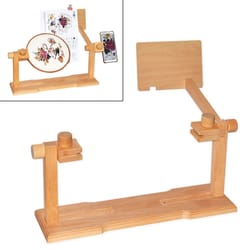 adjustable wooden embroidery hoop stand & cross stitch holder for diy sewing