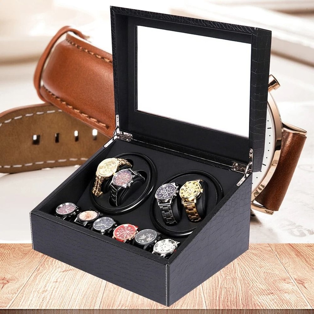 Premium Automatic Watch Winder With Quiet Motor Watch Organizer Display Watch Display Case 2