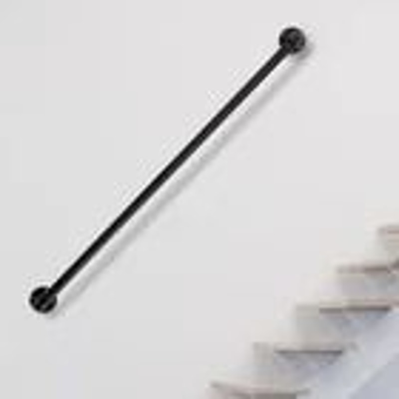 Premium Black Modern Handrail Indoor Outdoor Wall Mounted Stair Railing 8