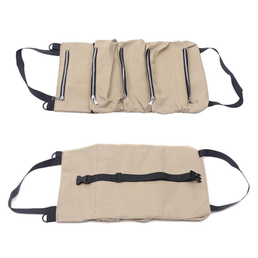 Roll Up Tool Organizer Durable Canvas Wrench Storage Pouch For Portable Mechanic Tool Organization 9