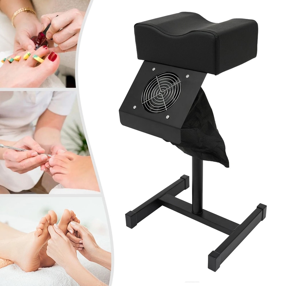 Professional Pedicure Stool Chair With Adjustable Salon Lift Dust Cleaning Fan Nail Footrest Bench 1