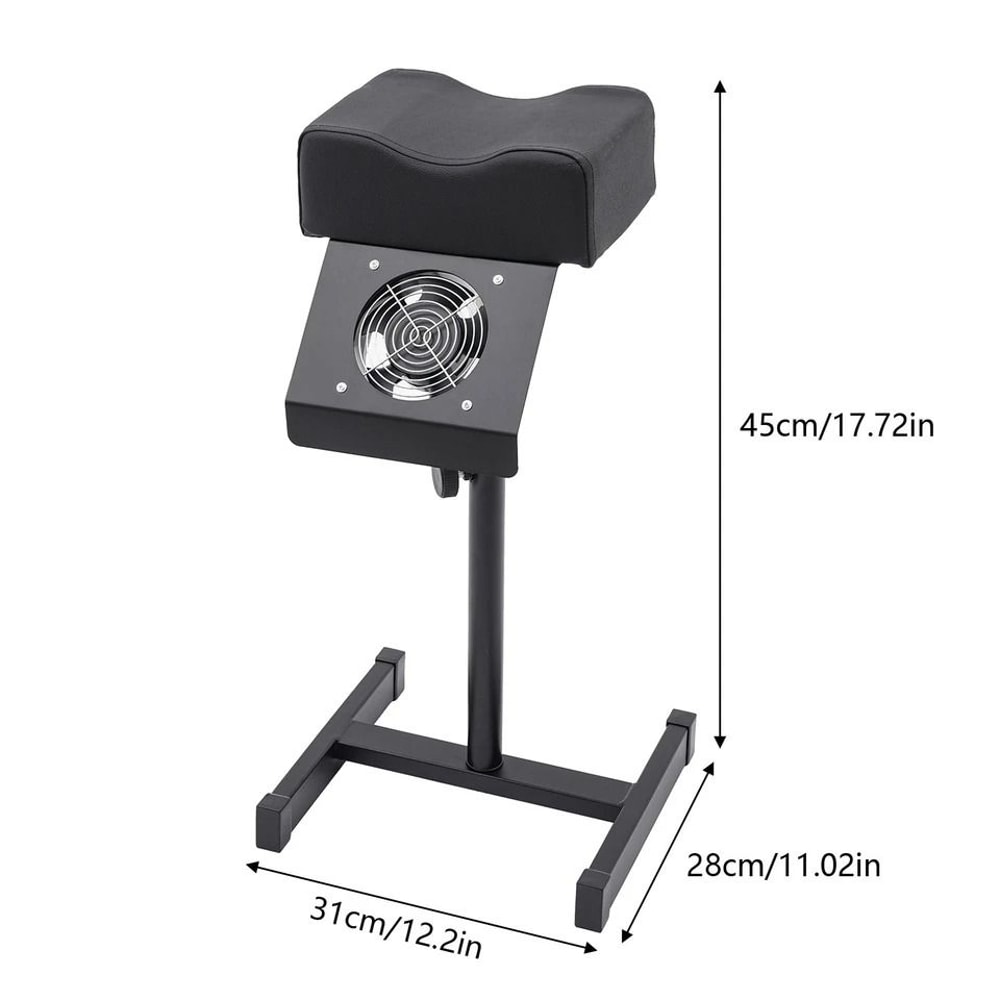 Professional Pedicure Stool Chair With Adjustable Salon Lift Dust Cleaning Fan Nail Footrest Bench 2