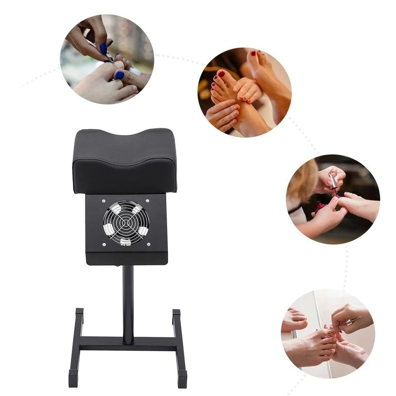 Professional Pedicure Stool Chair With Adjustable Salon Lift Dust Cleaning Fan Nail Footrest Bench 3