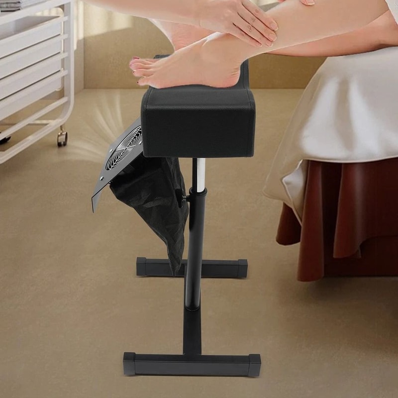 Professional Pedicure Stool Chair With Adjustable Salon Lift Dust Cleaning Fan Nail Footrest Bench 5