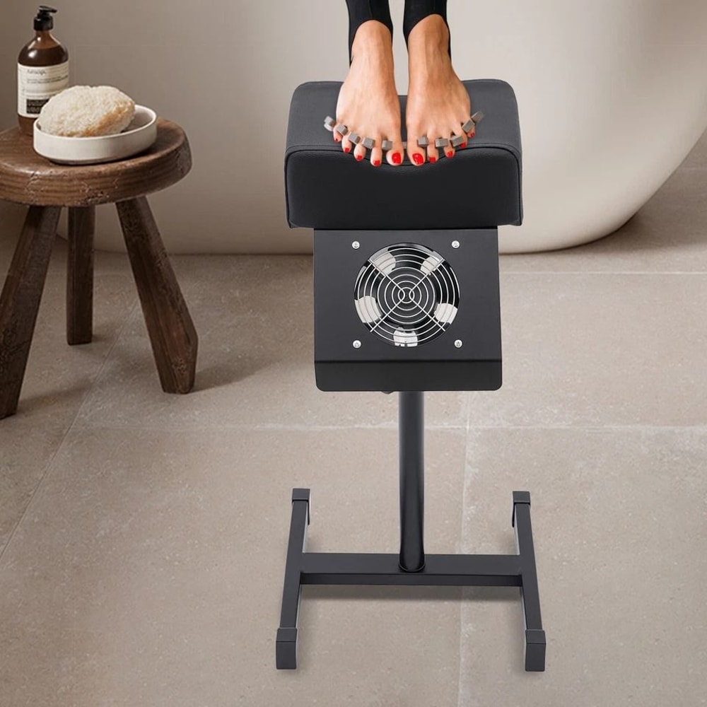 Professional Pedicure Stool Chair With Adjustable Salon Lift Dust Cleaning Fan Nail Footrest Bench 6