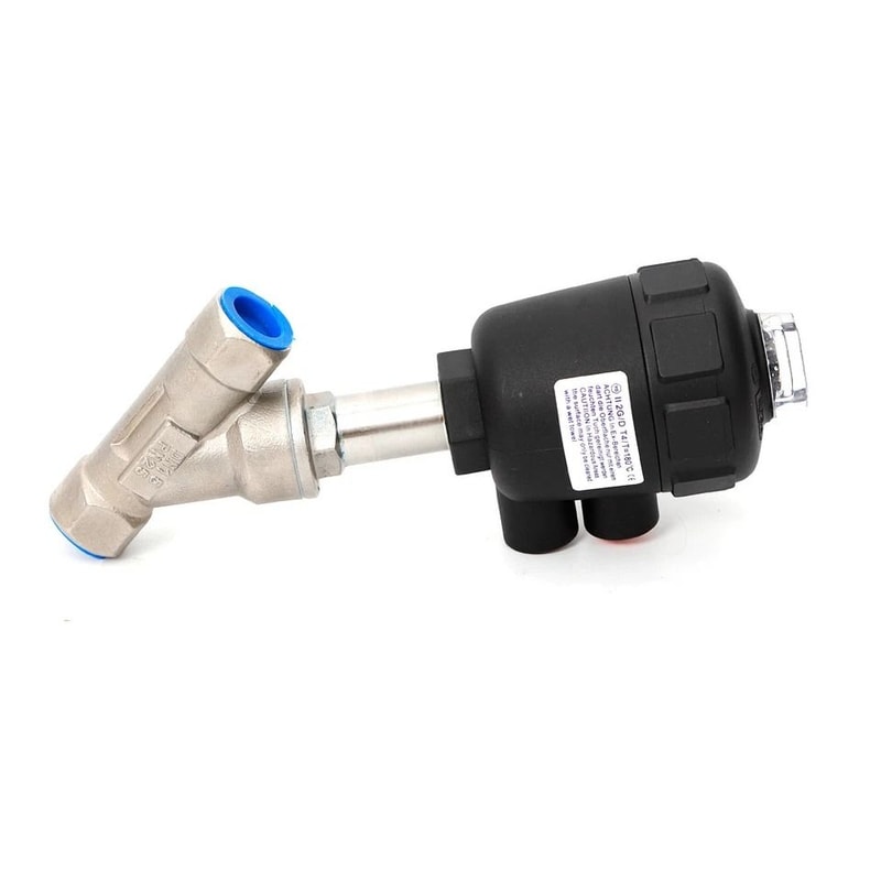 DN Stainless Steel Pneumatic Angle Seat Valve Single Acting NC 5