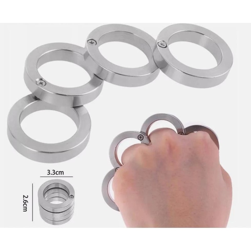 Stainless Steel Rotatable Folding Rings For Outdoor Hiking Men 1