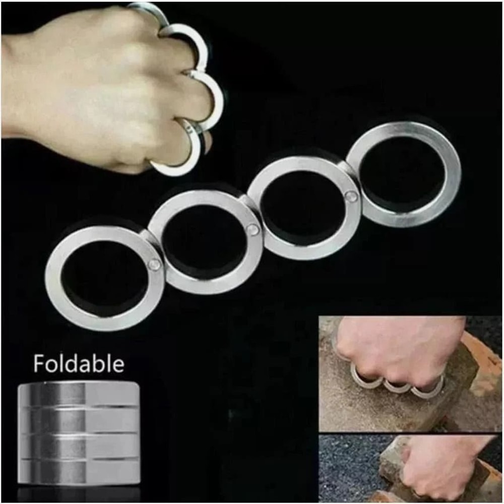 Stainless Steel Rotatable Folding Rings For Outdoor Hiking Men 2