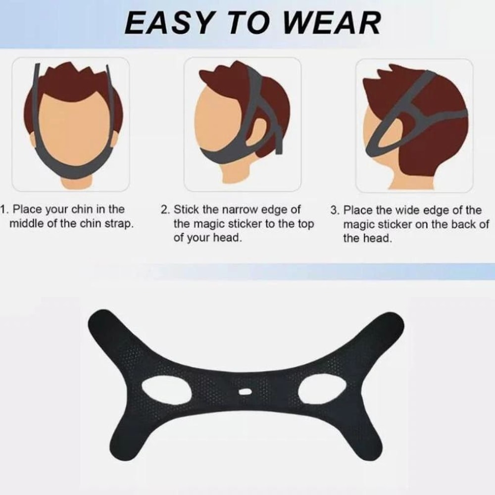 Premium Anti Snoring Chin Strap Comfortable Sleep Belt Stop Snoring Solution 2