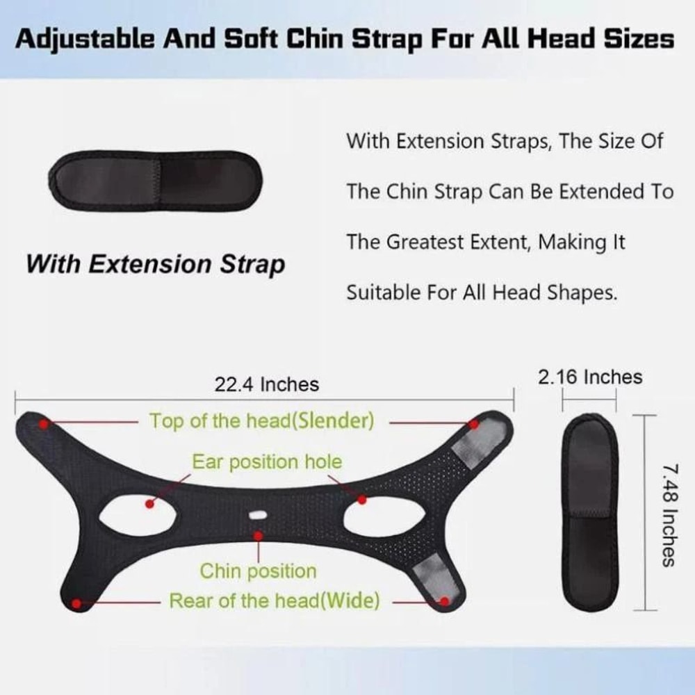 Premium Anti Snoring Chin Strap Comfortable Sleep Belt Stop Snoring Solution 3