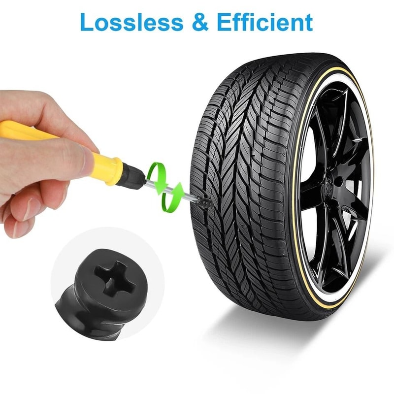 Performance Ready Tubeless Tire Puncture Repair Kit Tire Repair Screws Screwdriver 1