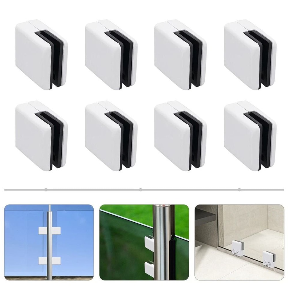 Premium Adjustable Glass Clamps Durable White Stainless Steel Glass Clamps For Panels 1