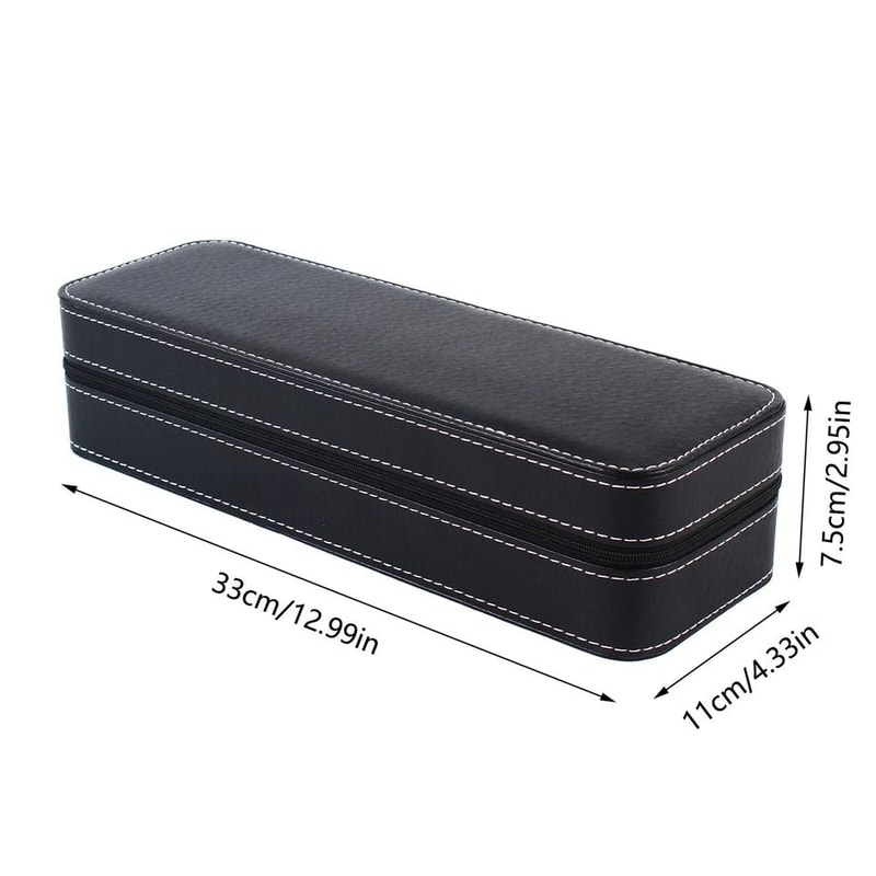 Premium Slot Leather Jewelry Watch Organizer Case 1