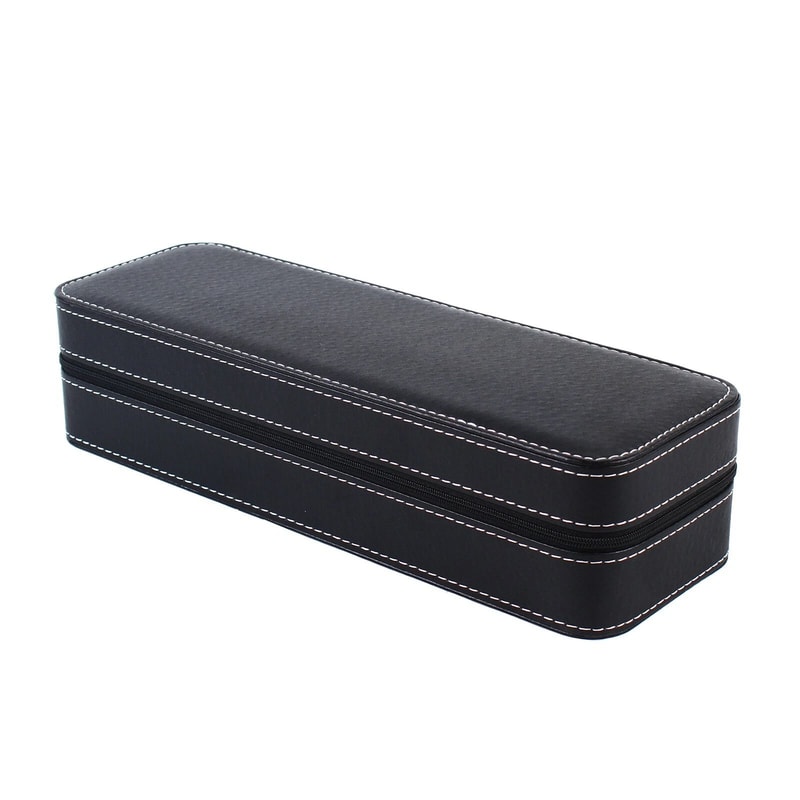 Premium Slot Leather Jewelry Watch Organizer Case 8