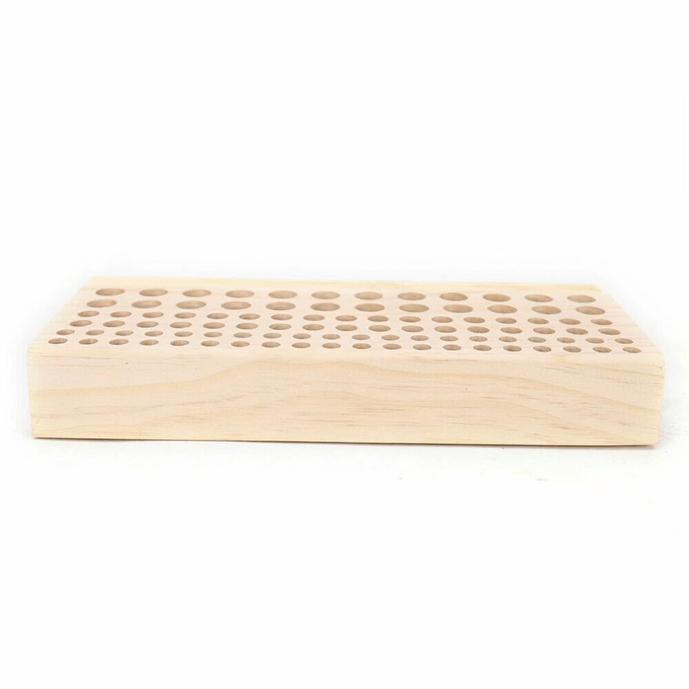 Premium Hole Wooden Tool Rack Leather Tool Organizer For Craft Tools 7