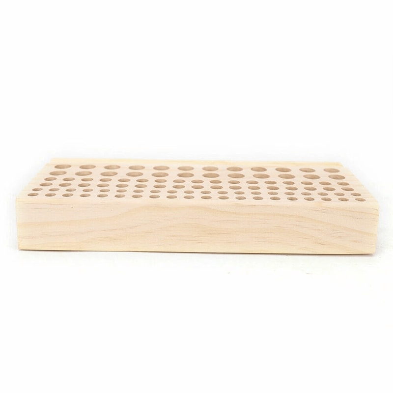 Premium Hole Wooden Tool Rack Leather Tool Organizer For Craft Tools 7