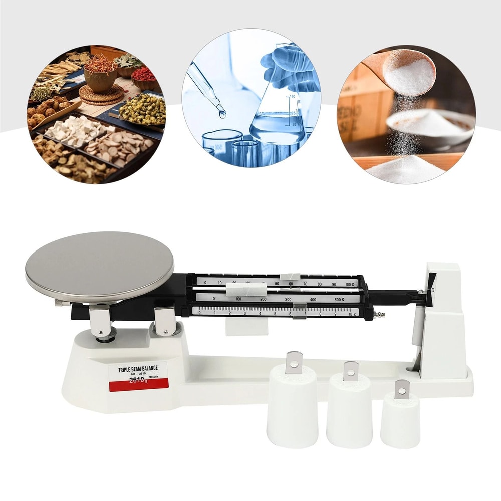Precision Lab Triple Beam Balance Scale Stainless Steel 7