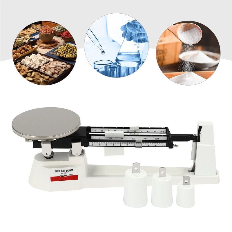 Precision Lab Triple Beam Balance Scale Stainless Steel 7