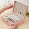 Luxury PU Leather Jewelry Organizer Box Layer Large Jewelry Storage Case 0
