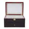 Premium Slot Wood Watch Box With Glass Top Lock Elegant Watch Storage Organizer 1