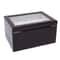 Premium Slot Wood Watch Box With Glass Top Lock Elegant Watch Storage Organizer 4