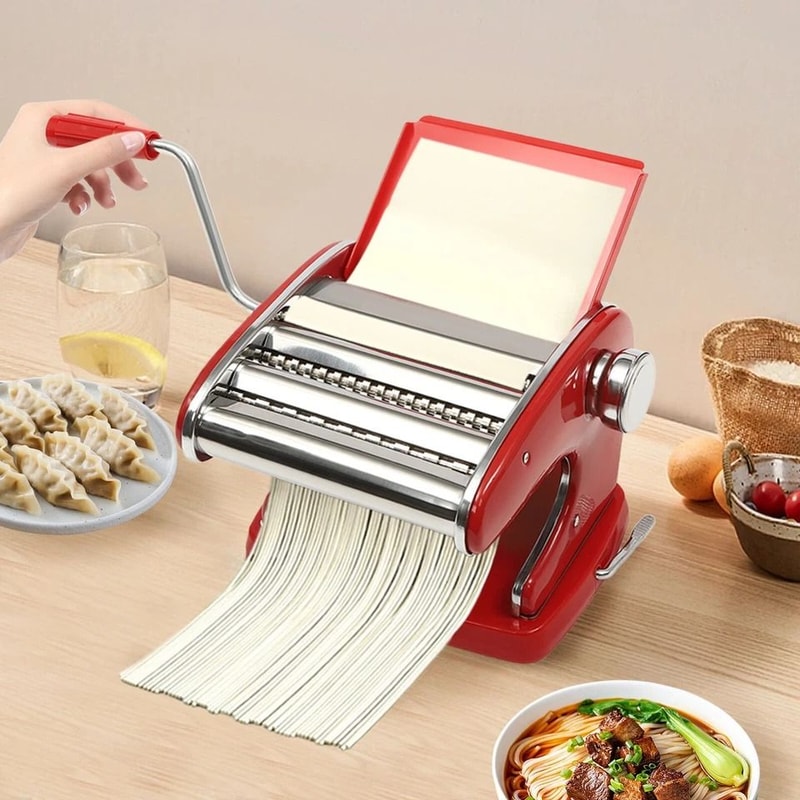 Premium Stainless Steel Pasta Maker Manual Pasta Maker With 6 Adjustable Thickness Settings 7