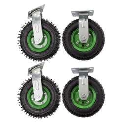 heavy duty pneumatic air tire wheels farm cart caster set