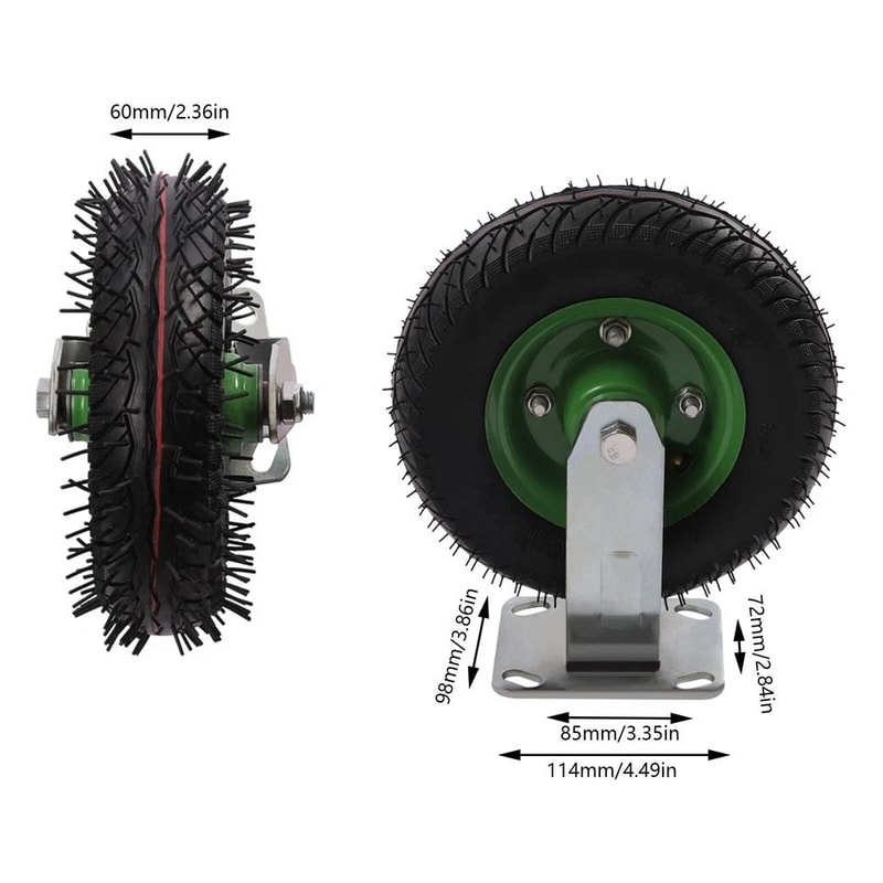Heavy Duty Pneumatic Air Tire Wheels Farm Cart Caster Set 3