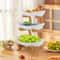 Premium Tier Bamboo Fruit Bowl Stand Elegant Kitchen Countertop Snack Dessert Organizer 1