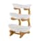 Premium Tier Bamboo Fruit Bowl Stand Elegant Kitchen Countertop Snack Dessert Organizer 3