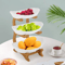 Premium Tier Bamboo Fruit Bowl Stand Elegant Kitchen Countertop Snack Dessert Organizer 5
