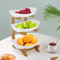 Premium Tier Bamboo Fruit Bowl Stand Elegant Kitchen Countertop Snack Dessert Organizer 7