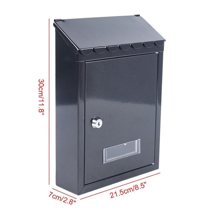 Modern Outdoor Waterproof Wall Mounted Mailbox With Lockable Security 3