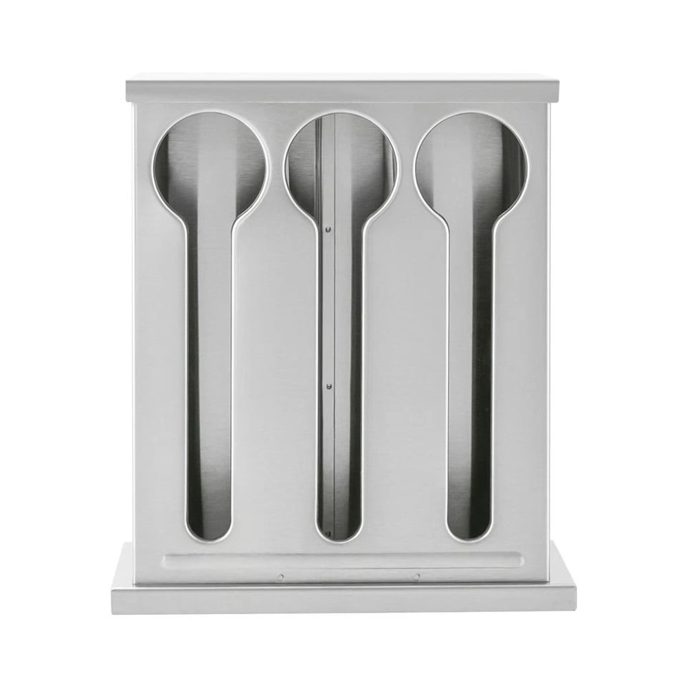 Premium Compartment Stainless Steel Utensil Dispenser Cutlery Organizer For Forks And Spoons 0