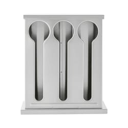 premium compartment stainless steel utensil dispenser & cutlery organizer for forks and spoons