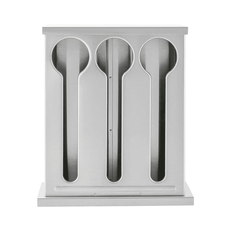 Premium Compartment Stainless Steel Utensil Dispenser Cutlery Organizer For Forks And Spoons 3