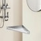 Stainless Steel Shower Corner Shelf Triangle Bathroom Organizer Rack With Rust Proof Support 0
