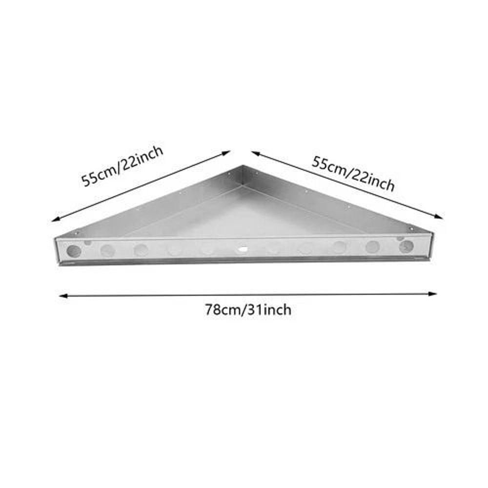 Stainless Steel Shower Corner Shelf Triangle Bathroom Organizer Rack With Rust Proof Support 4