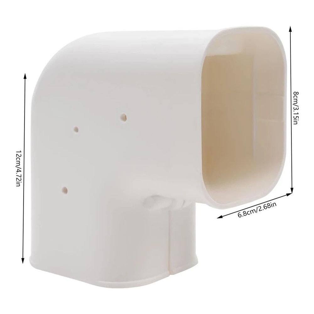 Durable White PVC Ductless AC Line Cover Kit Mini Split Line Concealer Protection 3