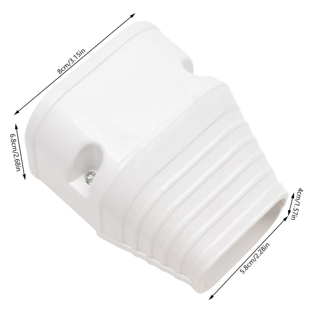 Durable White PVC Ductless AC Line Cover Kit Mini Split Line Concealer Protection 5